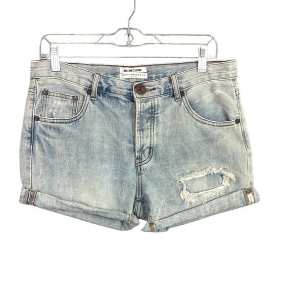 One Teaspoon Pants - One by One Teaspoon Charges Sz 27 Relax Fit Med Rise Denim Women's Shorts